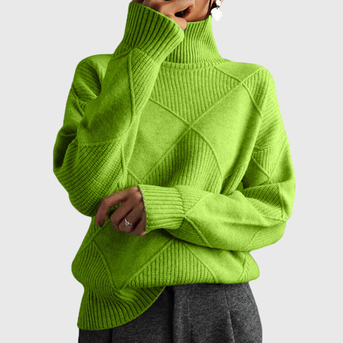 Angela | Sweter z golfem