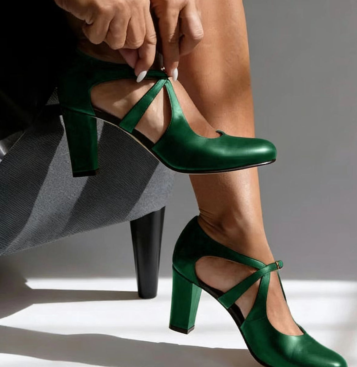 Camille | Eleganckie Skórzane Obcasy