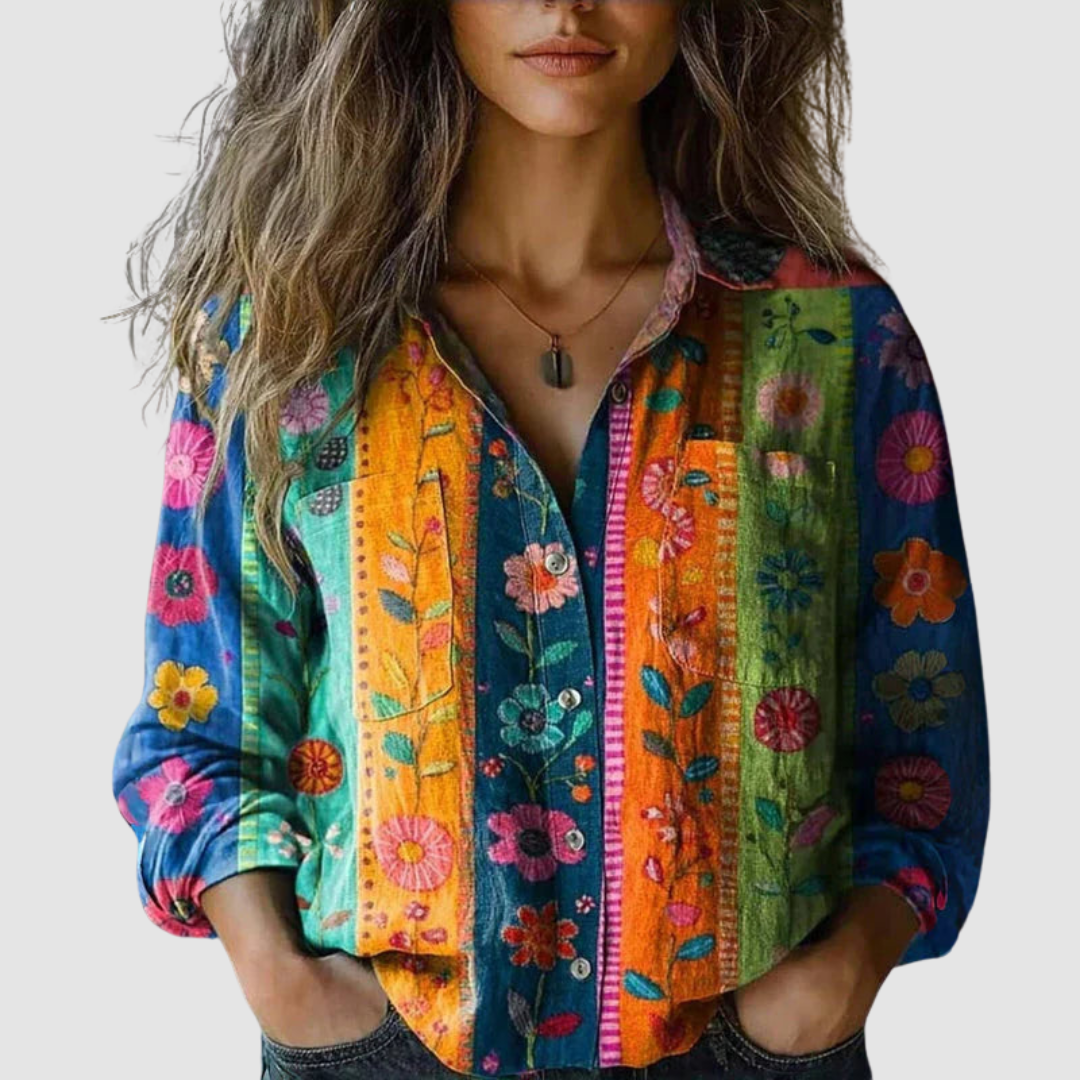 Morena | Vintage Printowana Bluzka