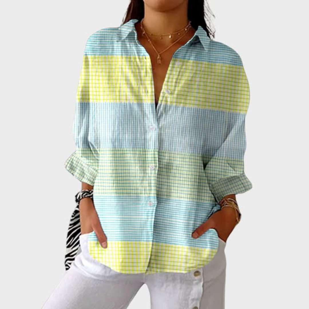 Fiora | Bluzka Ocean Patchwork