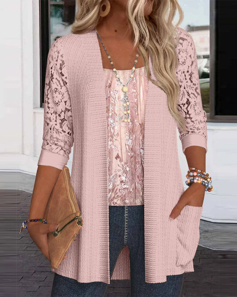 Todelt mock-top med patchwork