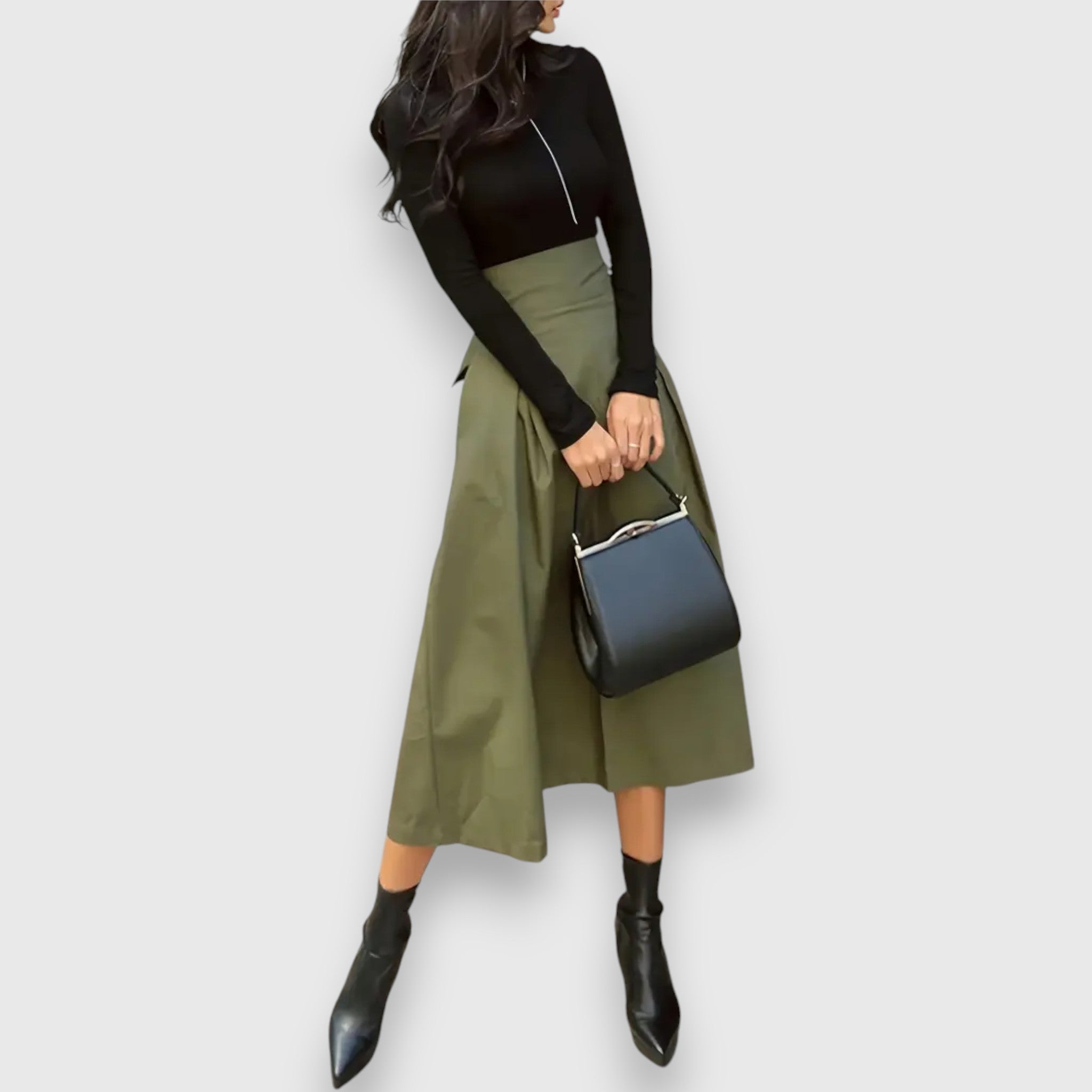 Rufina™ - Elegant midi-nederdel til festen