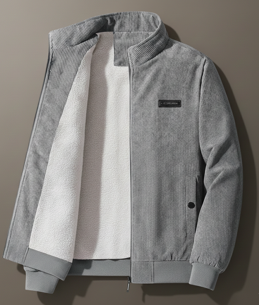 Michael | Cordjacke mit Fleecefutter