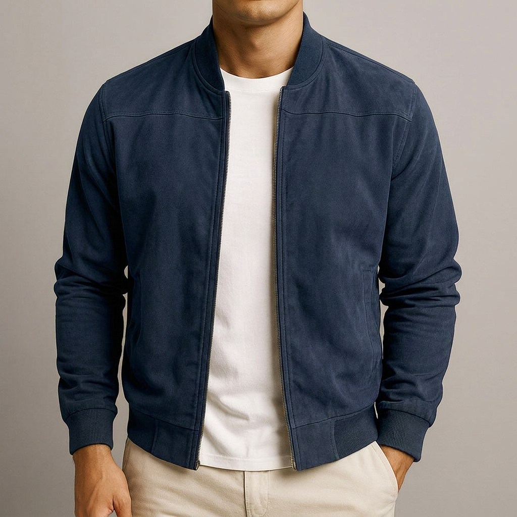 ADRIAN | Zamszowa Kurtka Bomber Premium