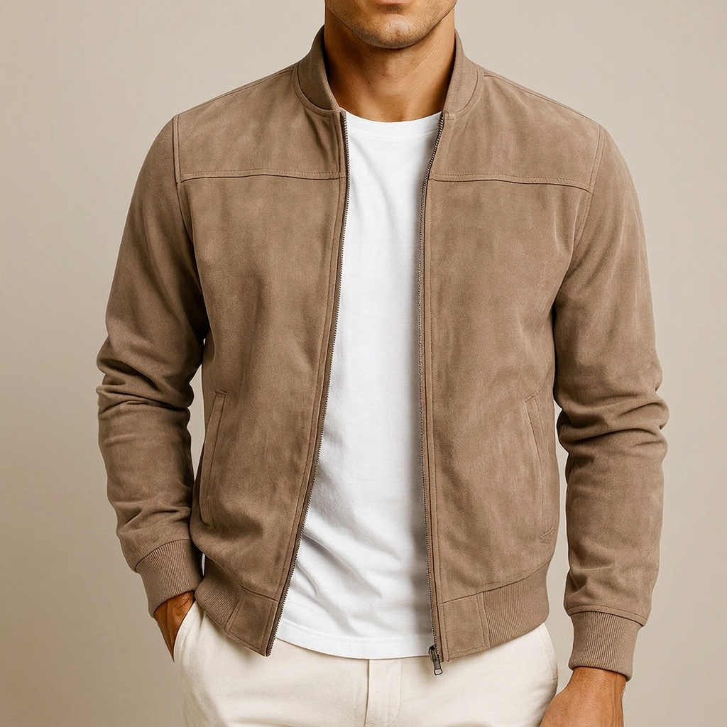 ADRIAN | Zamszowa Kurtka Bomber Premium