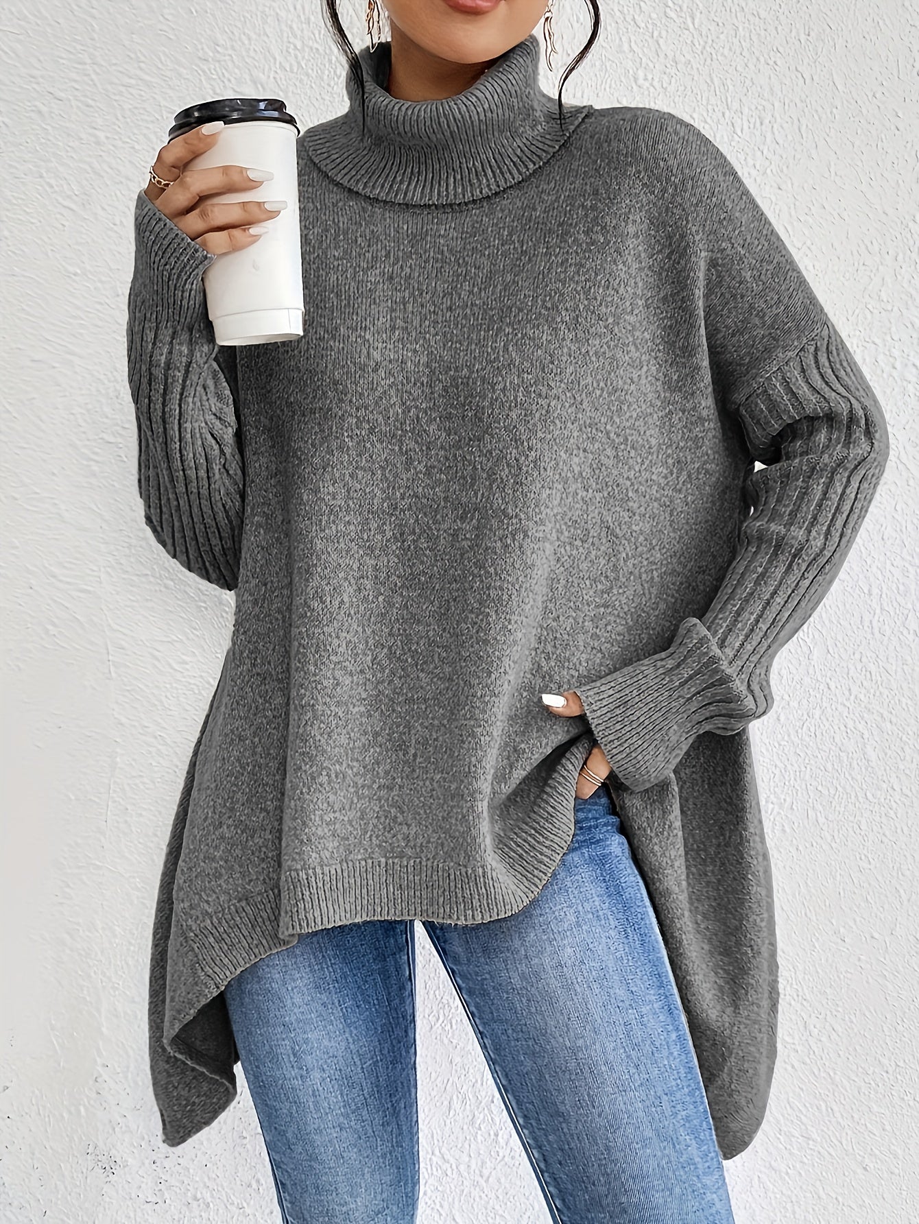 Sweter Tahlia Casual Asymetryczny