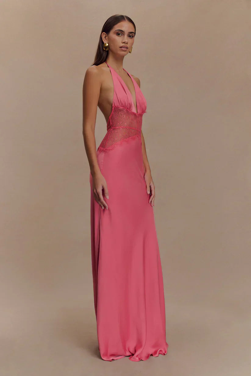 Sukienka maxi Elara Satin Lace