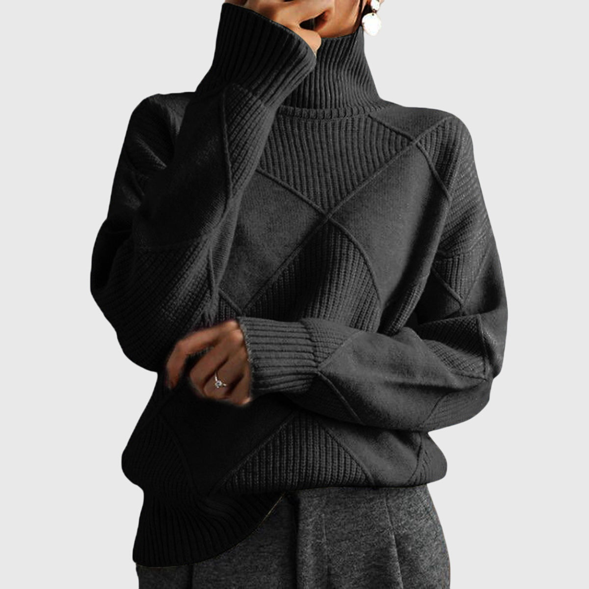 Angela | Sweter z golfem