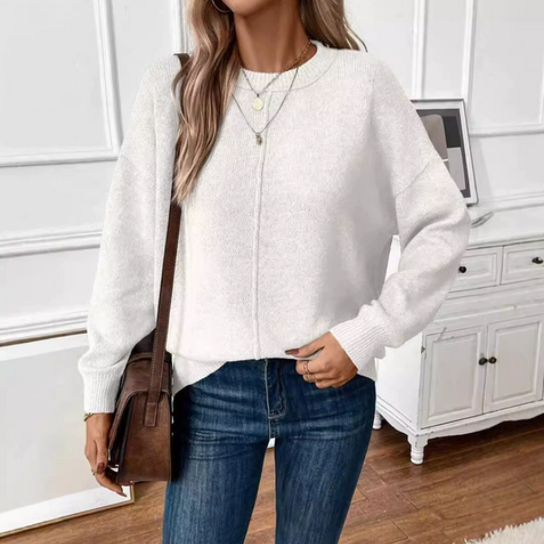 Luvelle™ - Miękki Sweter Dzianinowy z Relaksującą Elegancją