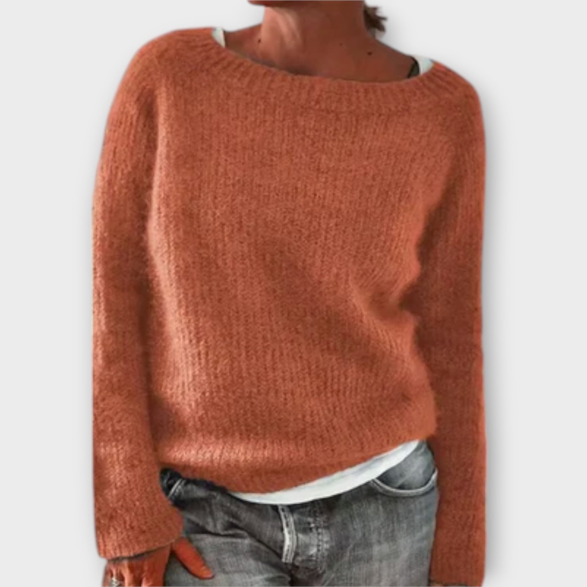 Elry™ - Blød ensfarvet strikpullover