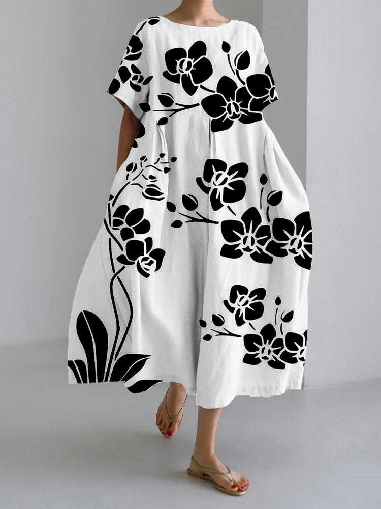 MARISELLA | Elegant Blomsterkjole til Enhver Lejlighed med Svævende Stil og Komfort