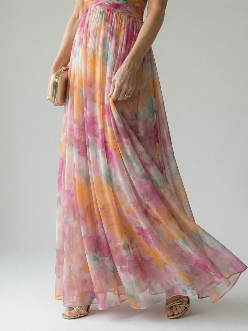 Isel | Miękka sukienka maxi typu wrap