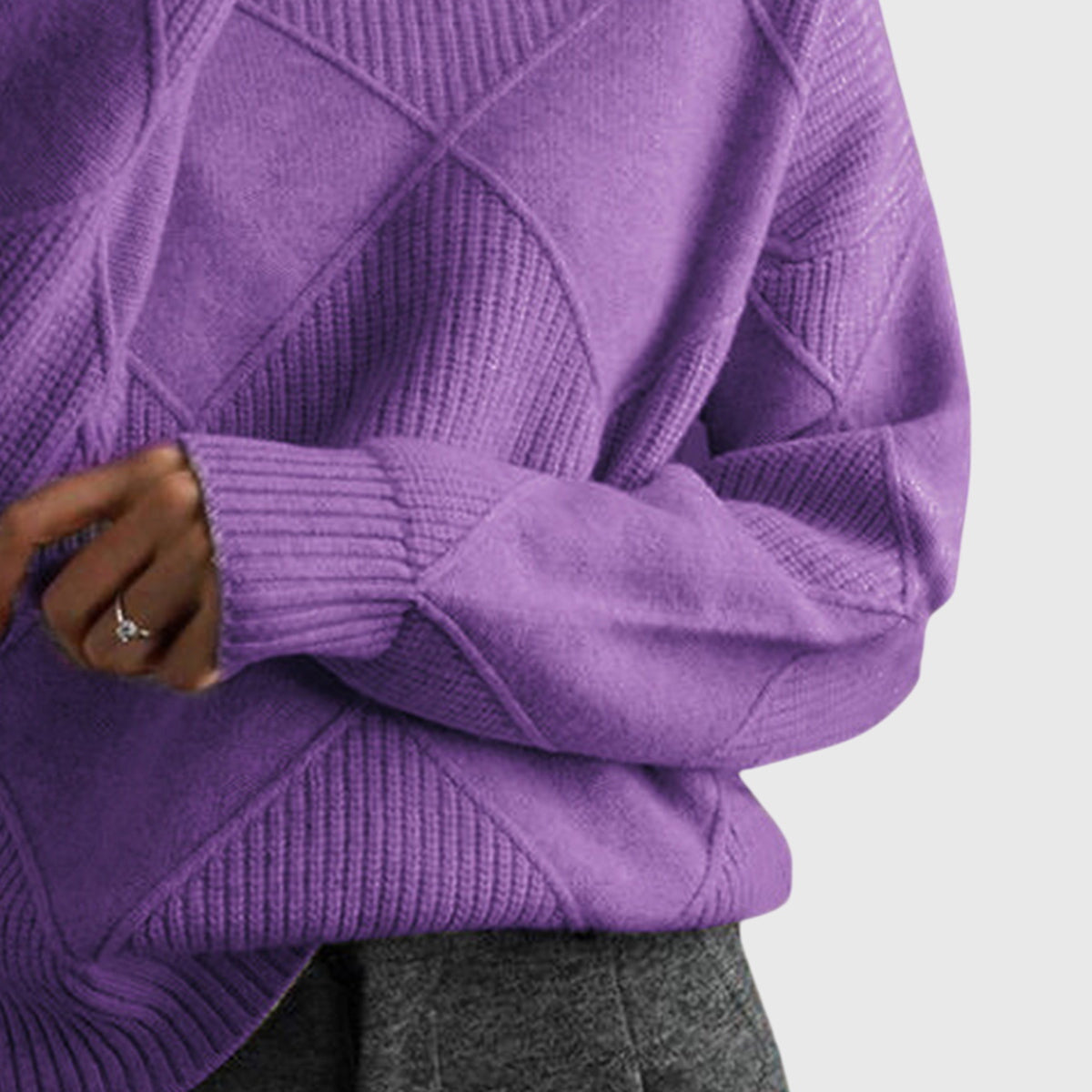 Angela | Sweter z golfem
