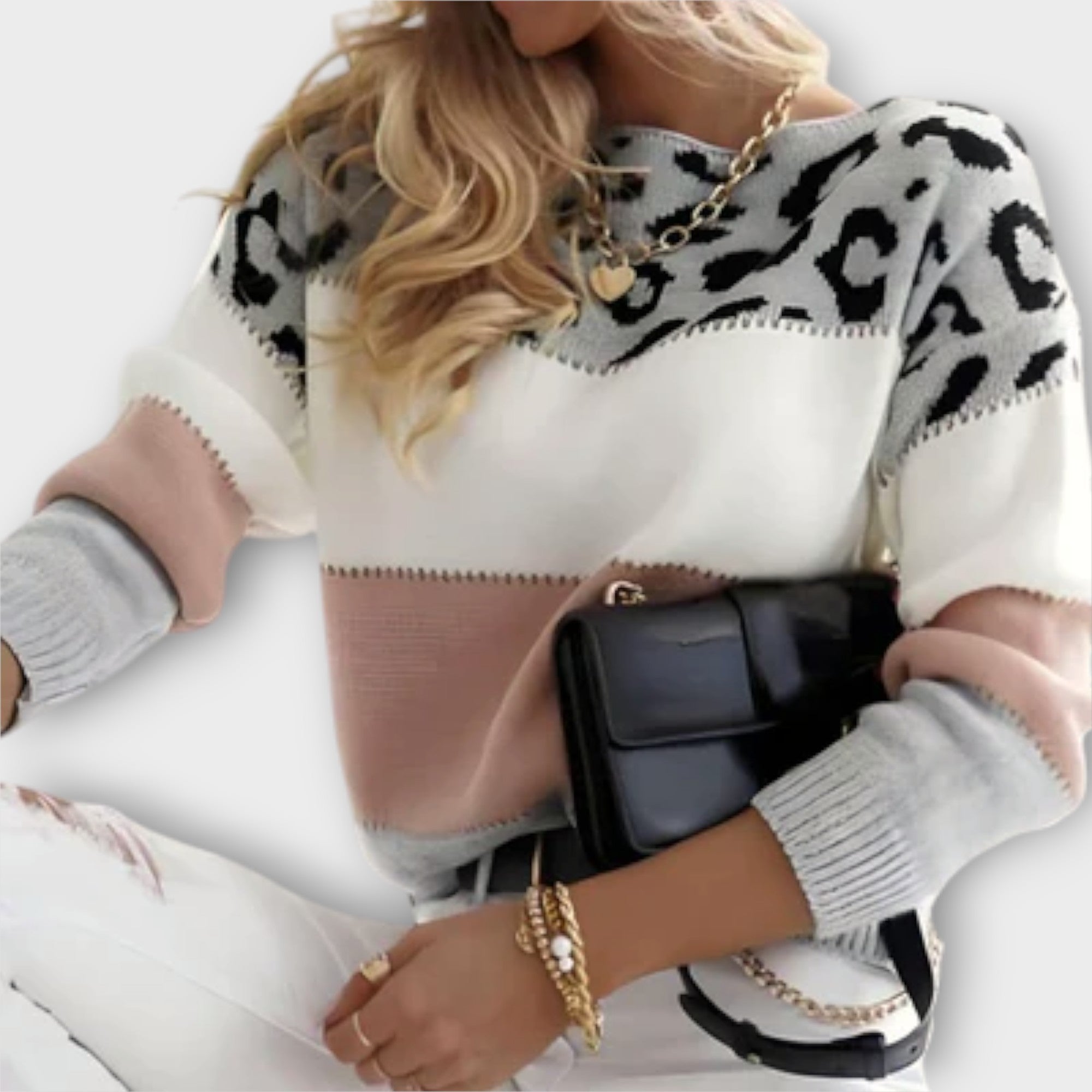 Mydel™ - Lækkert sweater med leoparddesign