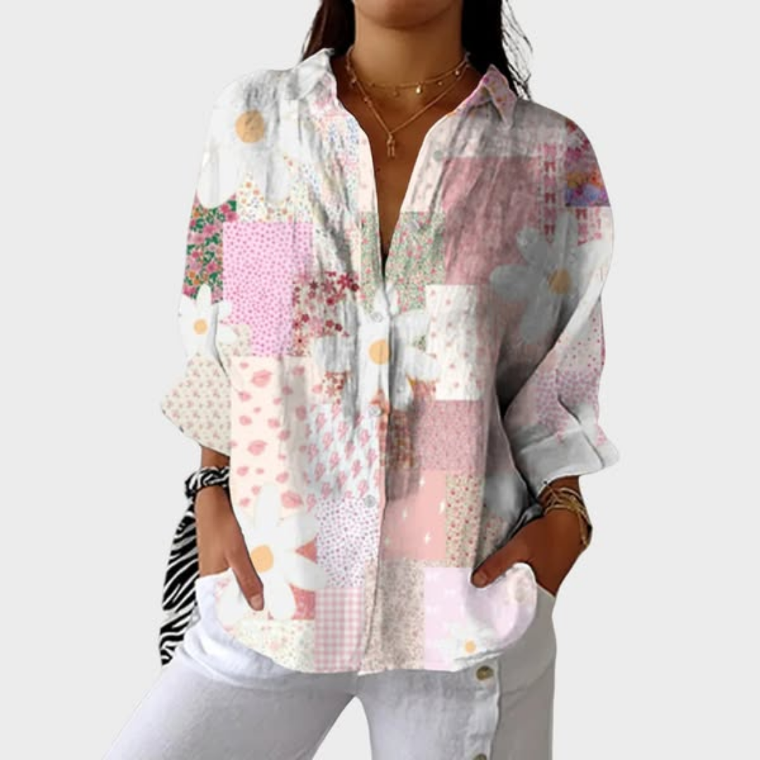 Fiora | Bluzka Ocean Patchwork