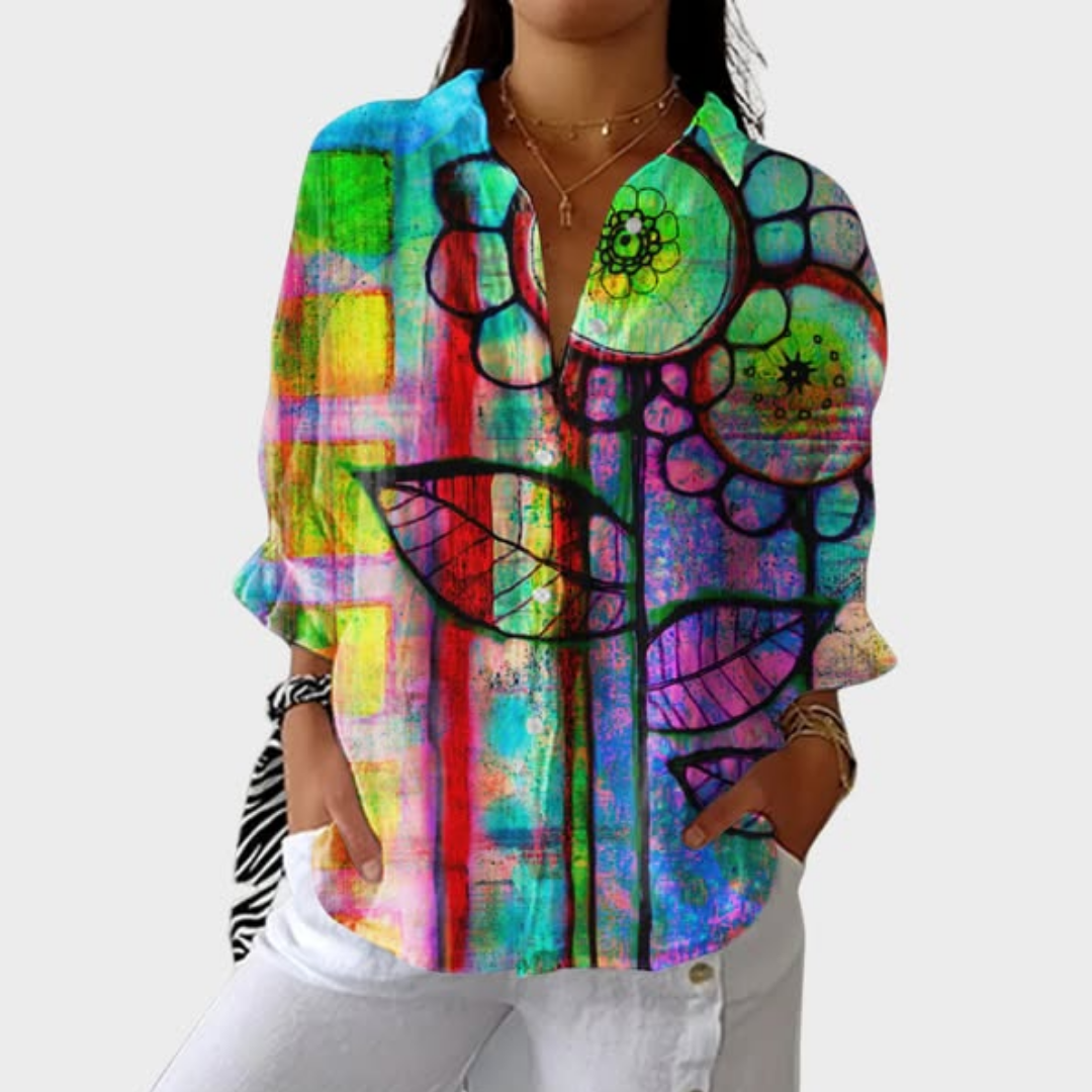 Fiora | Bluzka Ocean Patchwork