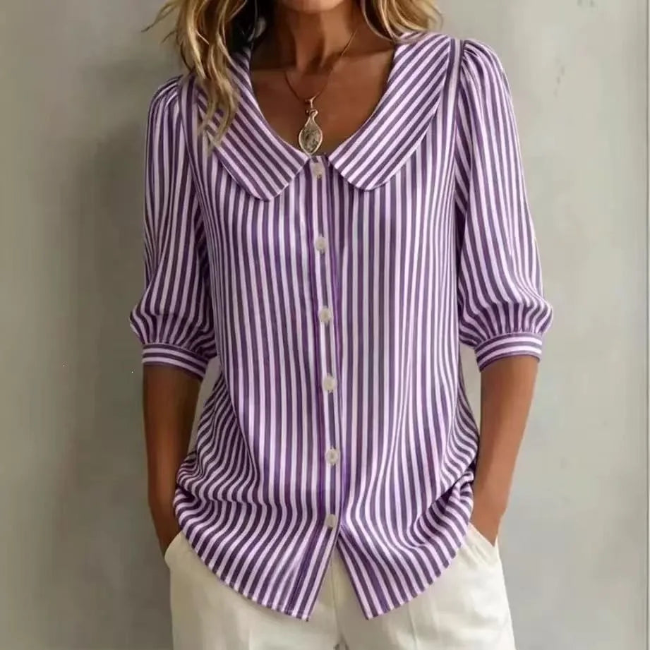Alice - Afslappet stribet bluse