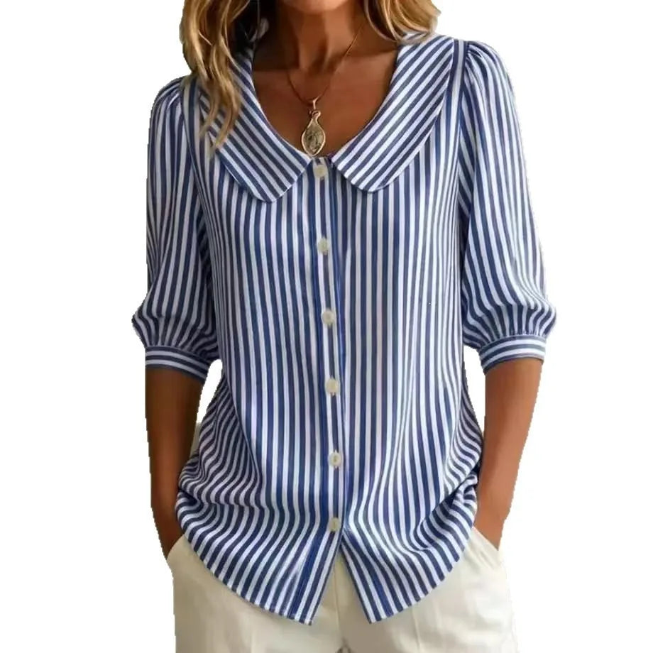 Alice - Afslappet stribet bluse