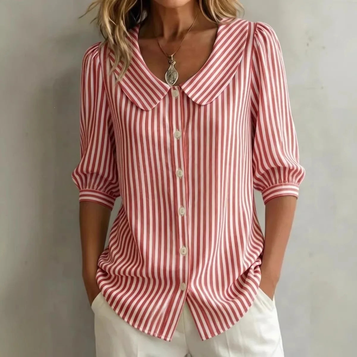 Alice - Afslappet stribet bluse