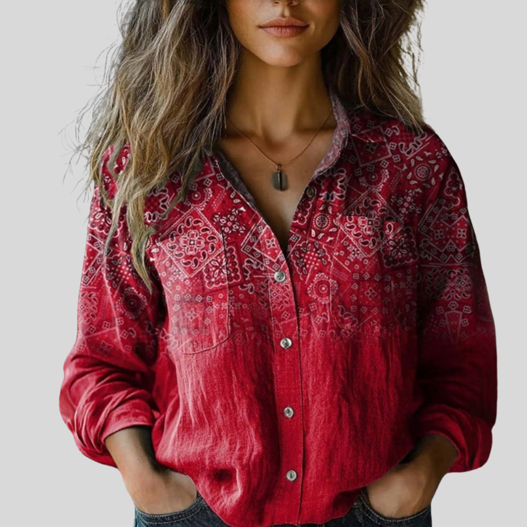 Morena | Vintage Printowana Bluzka