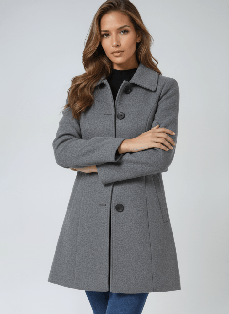 Stella | Elegancki Zimowy Płaszcz z Jednym Guzikiem