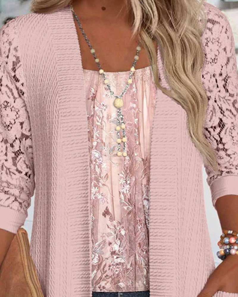 Todelt mock-top med patchwork