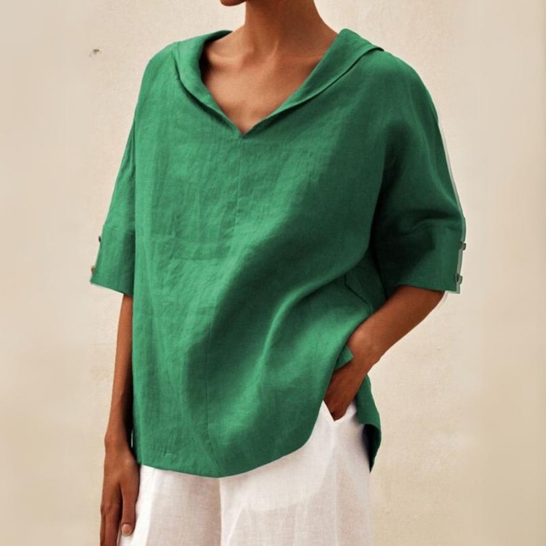 Christine | Elegancki Lniany Top