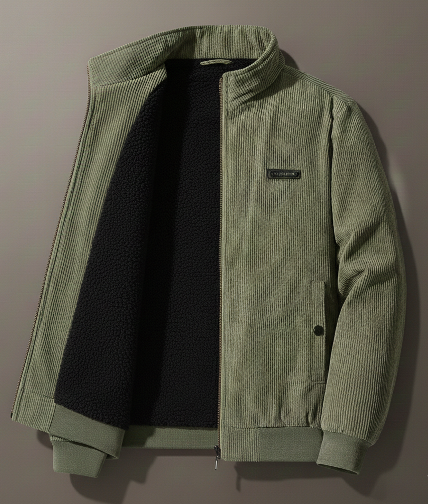 Michael | Cordjacke mit Fleecefutter