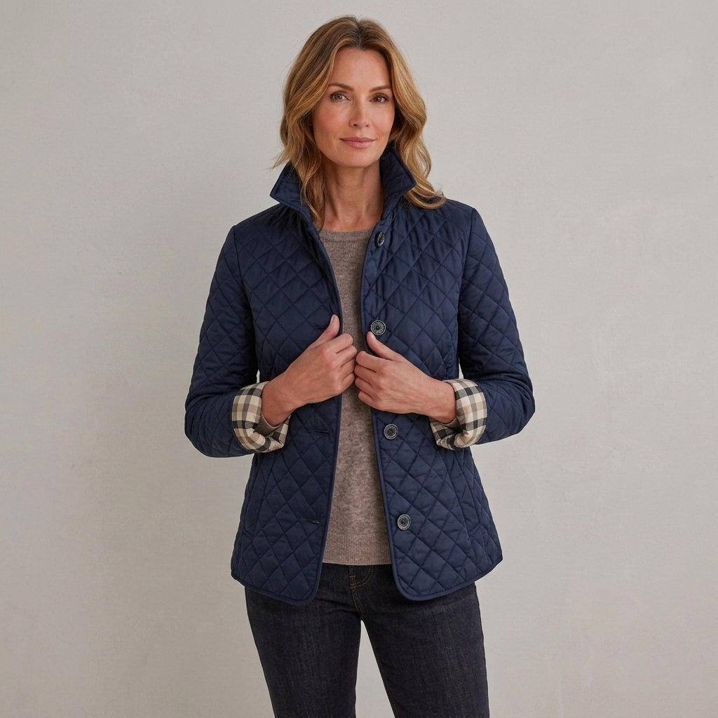Verity | Casual Quilted Jacket with Turned-Down Collar