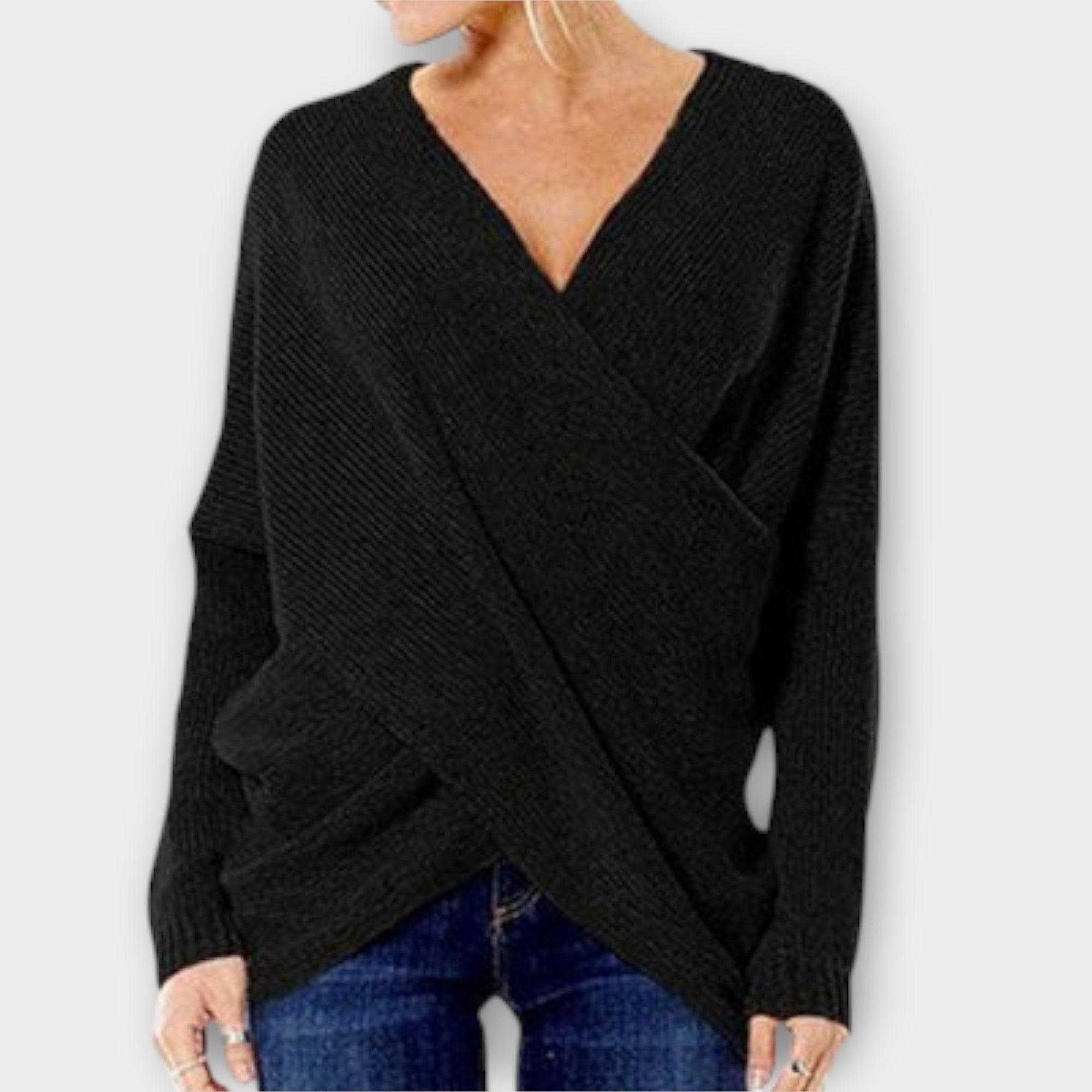 Aida™ - Elegant pullover med krydsdesign